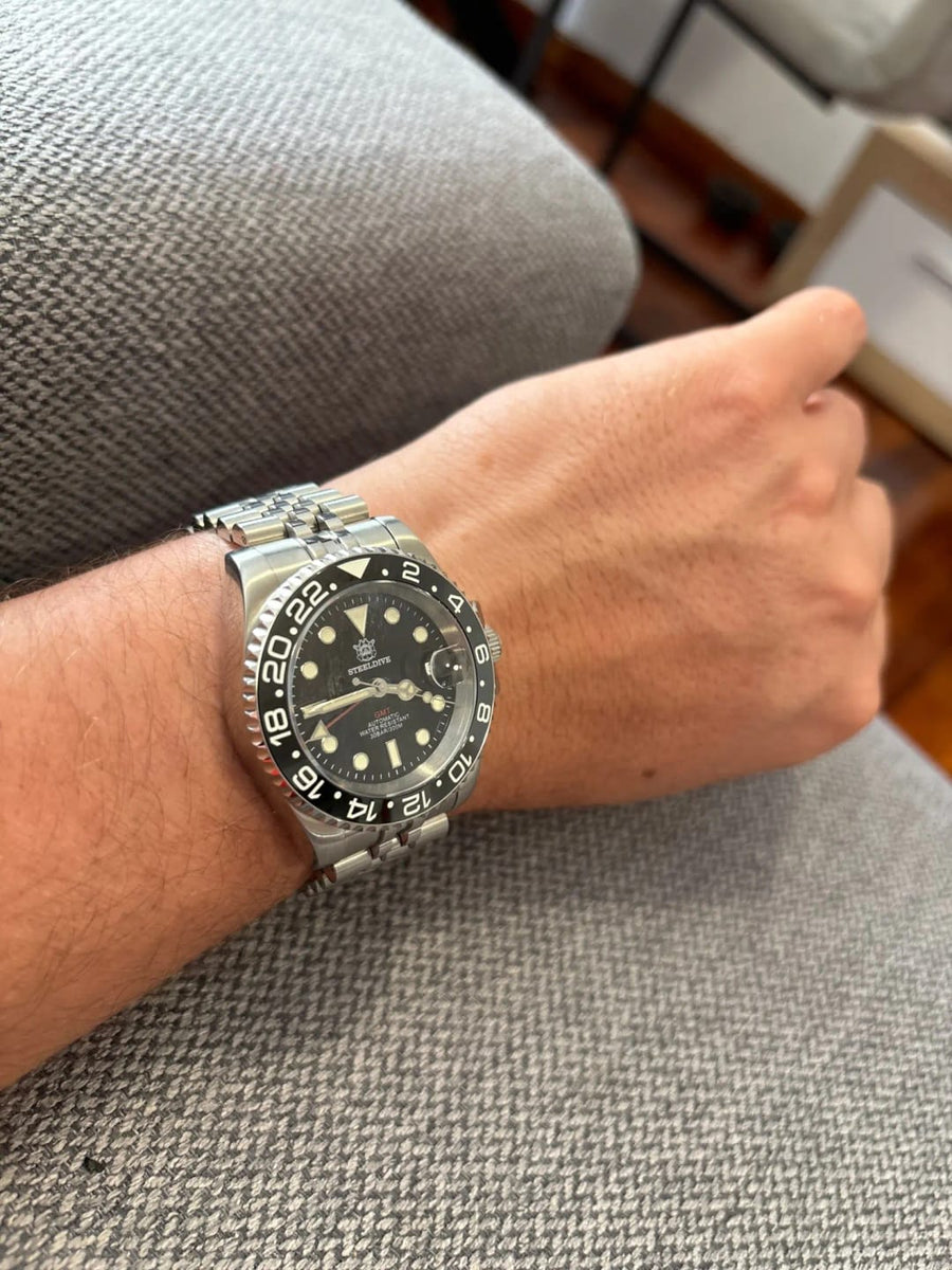Lumora customer wearing a watch
