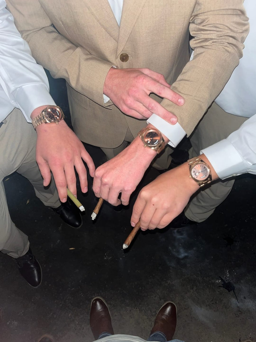 Customers wearing coordinated Lumora watches